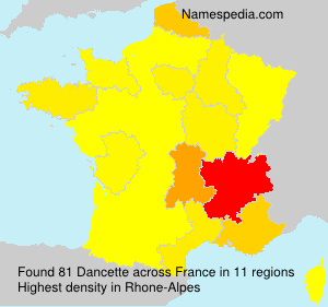 Surname Dancette in France Surname Dancette in France