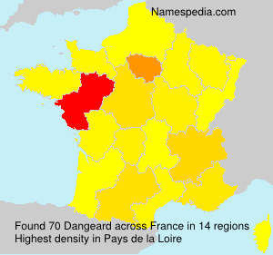 Surname Dangeard in France Surname Dangeard in France