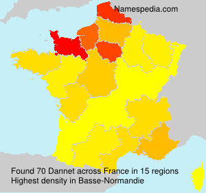 Surname Dannet in France Surname Dannet in France
