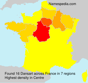 Surname Dansart in France Surname Dansart in France