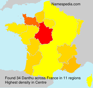 Surname Danthu in France Surname Danthu in France