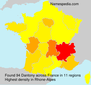 Surname Dantony in France Surname Dantony in France