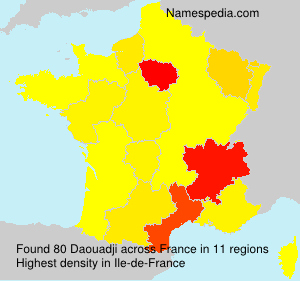 Surname Daouadji in France Surname Daouadji in France
