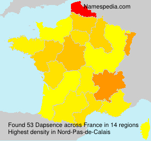 Surname Dapsence in France Surname Dapsence in France