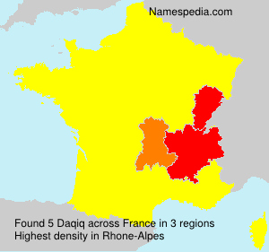 Surname Daqiq in France Surname Daqiq in France