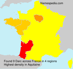 Surname Darc in France Surname Darc in France