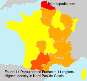 Surname Darou in France Surname Darou in France