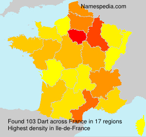 Surname Dart in France Surname Dart in France