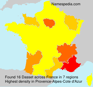Surname Dasset in France Surname Dasset in France