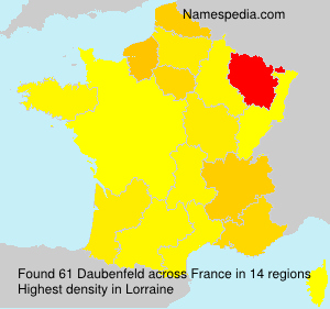 Surname Daubenfeld in France Surname Daubenfeld in France