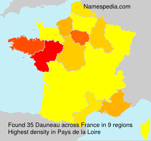 Surname Dauneau in France Surname Dauneau in France