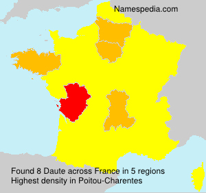 Surname Daute in France Surname Daute in France
