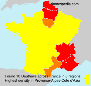 Surname Dauthuile in France Surname Dauthuile in France