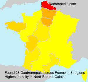 Surname Dautremepuis in France Surname Dautremepuis in France