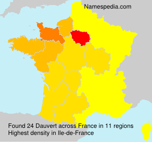 Surname Dauvert in France Surname Dauvert in France
