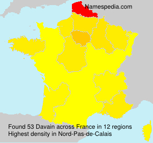 Surname Davain in France Surname Davain in France