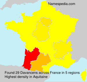 Surname Davancens in France Surname Davancens in France