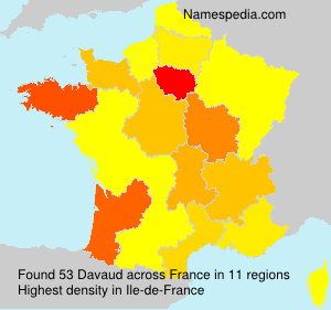 Surname Davaud in France Surname Davaud in France