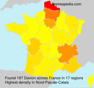 Surname Davion in France Surname Davion in France