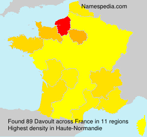 Surname Davoult in France Surname Davoult in France