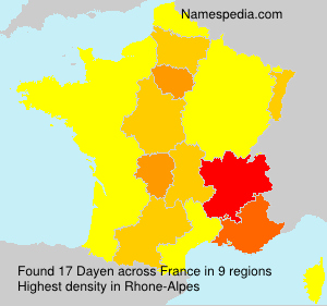 Surname Dayen in France Surname Dayen in France