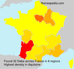 Surname Deba in France Surname Deba in France