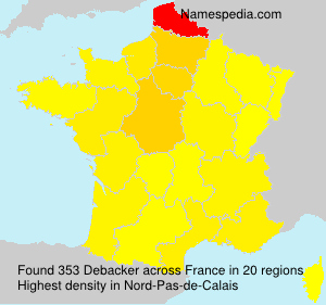 Surname Debacker in France Surname Debacker in France
