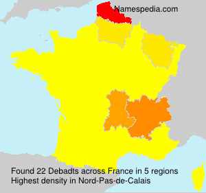 Surname Debadts in France Surname Debadts in France