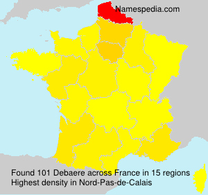 Surname Debaere in France Surname Debaere in France