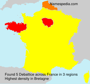 Surname Debattice in France Surname Debattice in France