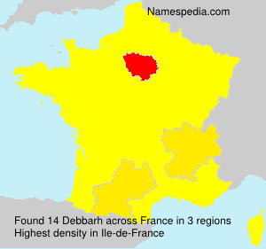 Surname Debbarh in France Surname Debbarh in France