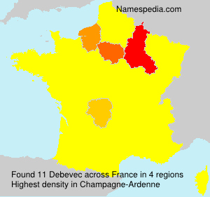 Surname Debevec in France Surname Debevec in France