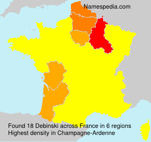 Surname Debinski in France Surname Debinski in France