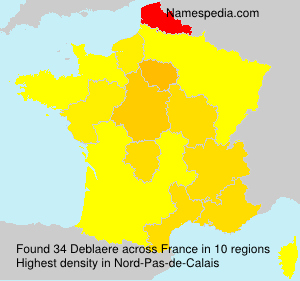 Surname Deblaere in France Surname Deblaere in France