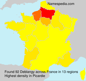 Surname Deblangy in France Surname Deblangy in France
