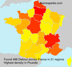 Surname Debout in France Surname Debout in France