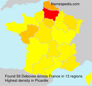 Surname Deboves in France Surname Deboves in France