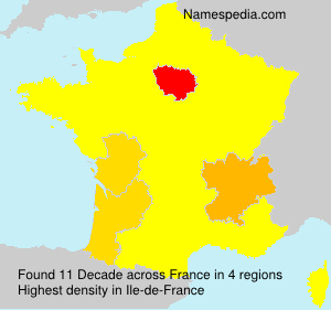 Surname Decade in France Surname Decade in France