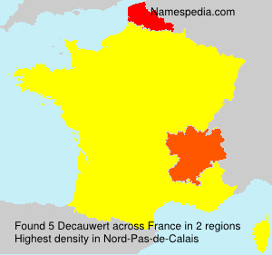 Surname Decauwert in France Surname Decauwert in France