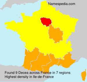 Surname Decea in France Surname Decea in France