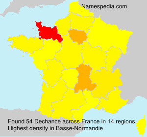 Surname Dechance in France Surname Dechance in France