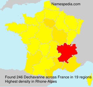 Surname Dechavanne in France Surname Dechavanne in France