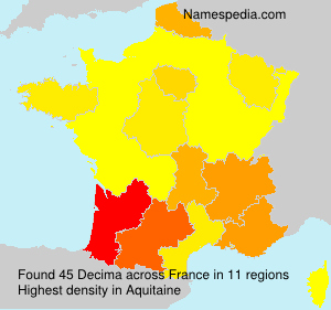 Surname Decima in France Surname Decima in France