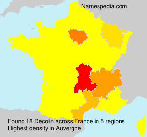 Surname Decolin in France Surname Decolin in France