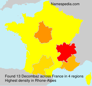 Surname Decombaz in France Surname Decombaz in France