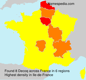 Surname Decoq in France Surname Decoq in France