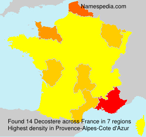 Surname Decostere in France Surname Decostere in France