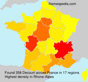 Surname Decourt in France Surname Decourt in France