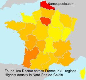 Surname Decout in France Surname Decout in France