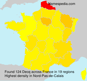 Surname Decq in France Surname Decq in France